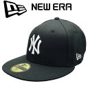 New Era j[G 59Fifty Cap 5950 x[X{[ Lbv MLB NY Yankees j[[NL[X ubN Black/White  NY MLB 싅 Xq Ki jZbNX jp Xg[g