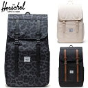 Herschel Supply ハーシェル サプライ Retreat Backpack 23L リュック バックパック リュックサック ユニセックス メンズ レディース 男女兼用 お出かけ 通勤 通学 旅行 軽量 ストリート アメカジ