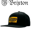 【限定セール】Brixton ブリクストン Township High Profile Snapback Cap ハイプロファイル スナップバック キャップ 帽子 正規品 ユニセックス 男女兼用 ストリート アメカジ アウトドア