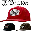 【限定セール】Brixton ブリクストン Coleson High Profile Snapback Cap ハイプロファイル スナップバック キャップ 帽子 正規品 ストリート アメカジ アウトドア