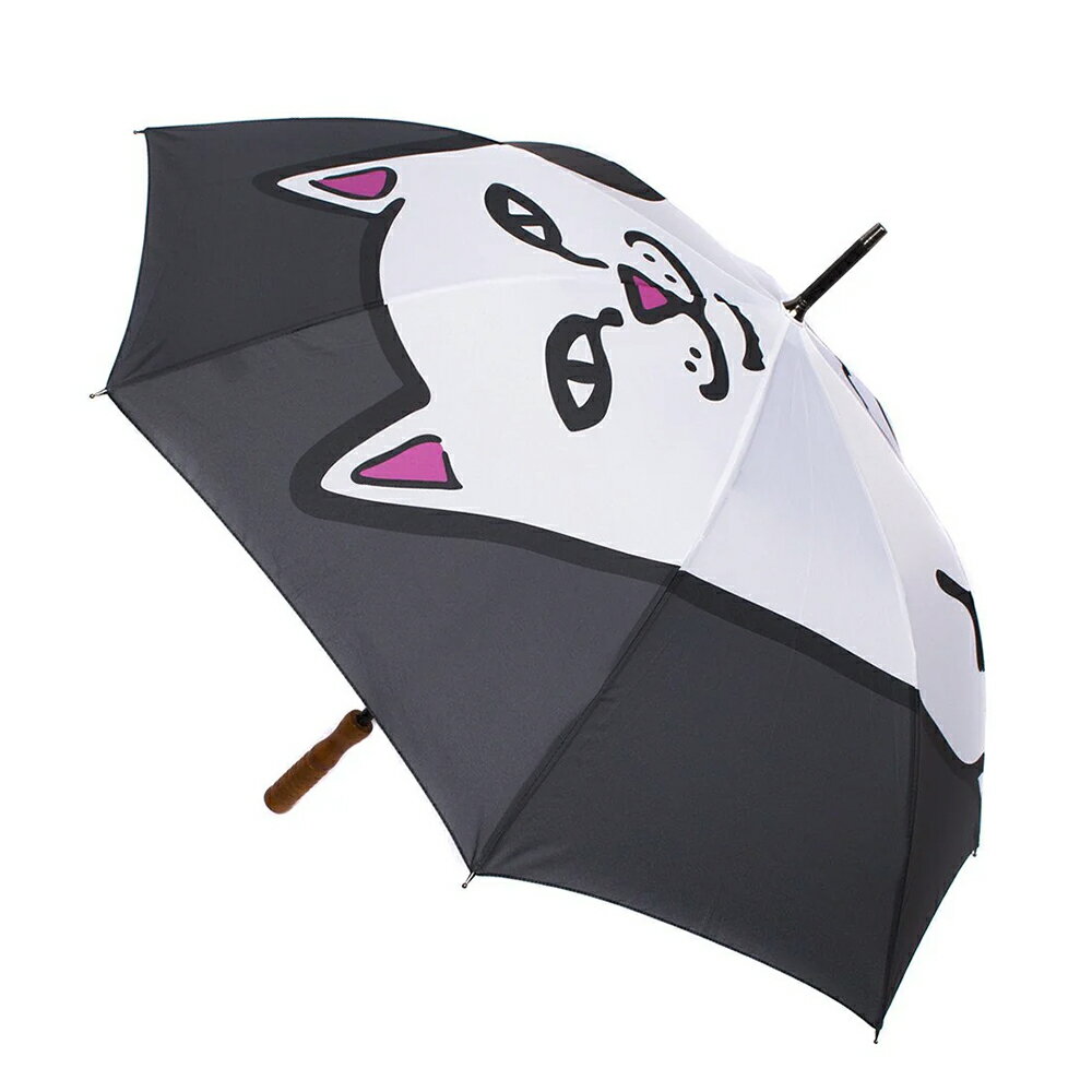 RIPNDIP リップンディップ Lord Nermal Umbrella Black ロード ナーマル アンブレラ ビニールがさ 猫 スケーター ブラック 雨傘 雨 雨具 カジュアル 正規品 ユニセックス 男女兼用 ストリート