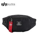 【限定セール】Alpha Industries アルファインダストリーズ Crew Waist Bag クルー ウエストバック ブラック カバン 鞄 リュックサ...