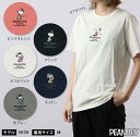 スヌーピー Tシャツ 半袖 ワンポイント 刺繍 SNOOPY PEANUTS