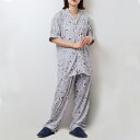 スヌーピー ウッドストック パジャマ 夏 服 シャツ パンツ トップス ロング 上下 セット 部屋着 半袖 前あき ペアコーデ レディース プリント SNOOPY PEANUTS