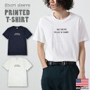 メンズ プリント 半袖 メンズ tシャツ レディース 夏 ロゴ ペア アメリカ 綿 100% コットン お揃い レディース 夏服 セール価格 カットソー ネイビー ホワイト S M L LL