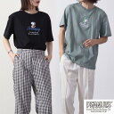 スヌーピー ピーナッツ Tシャツ トップス 半袖 刺繍 SNOOPY PEANUTS
