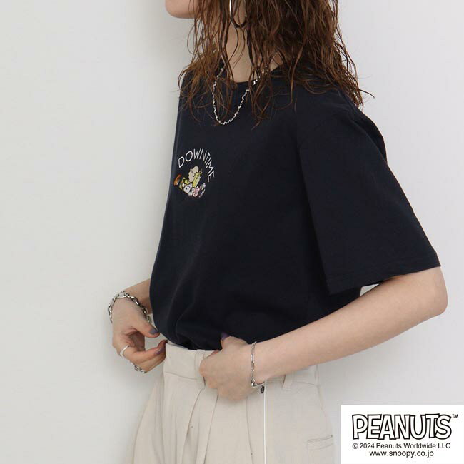 スヌーピー 刺繍 半袖 Tシャツ 春夏秋 フレンズ SNOOPY PEANUTS