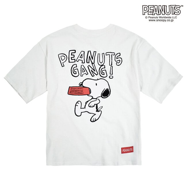 スヌーピー Tシャツ オーバーサイズ 半袖 ドロップショルダー ビッグ Tシャツ BIG シルエット SNOOPY ペア お揃い プレゼント ギフト グッズ レディース メンズ バックプリント スヌーピー