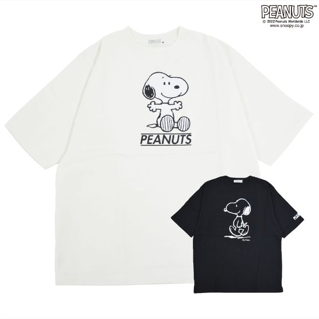 スヌーピー ドロップショルダー プリント PEANUTS M L LL