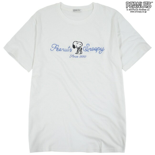 スヌーピー ジョークール Tシャツ 半袖 トップス 刺繍 ロゴ SNOOPY JOECOOL PEANUTS