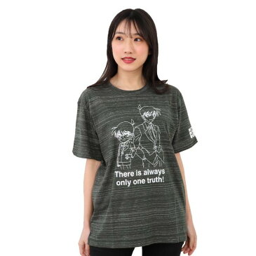 名探偵コナン コナン 工藤新一 ボーダー プリントTシャツ レディース メンズ 兼用