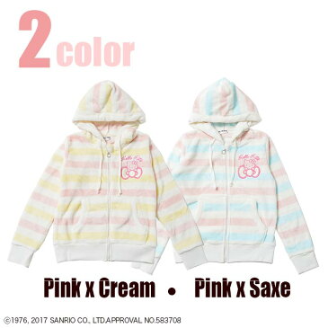 【SALE】【ハローキティ】モコフワZIPパーカー(レディース)