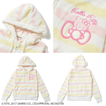 【SALE】【ハローキティ】モコフワZIPパーカー(レディース)