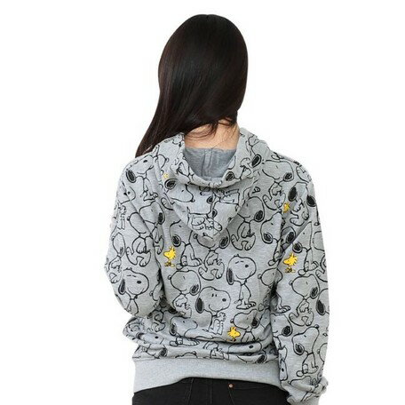 スヌーピー スウェット 裏毛 ZIP パーカー 総柄 SNOOPY S M L メンズ レディース ユニセックスサイズ