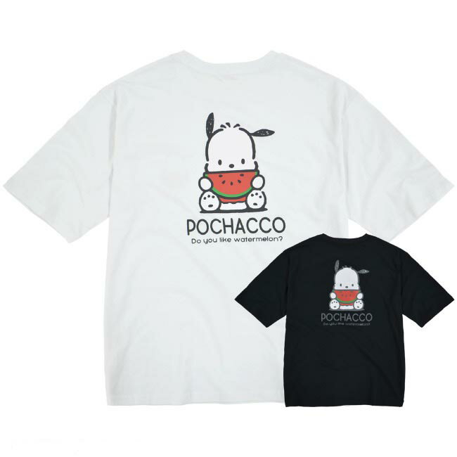 ポチャッコ ビック Tシャツ 半袖 バック プリント フルーツ M L LL サンリオ キャラクターズ