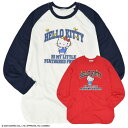 ハローキティ 長袖 Tシャツ ラグラン サンリオ キャラクターズ レッド 赤