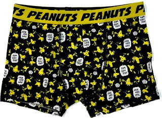 【パンツ3枚購入メール便送料無料】PEANUTSスヌーピーボクサーパンツ ウッドストック柄(M)/ユニセックス/プレゼント