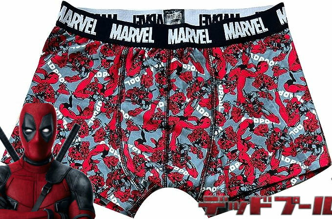 マーベル MARVEL デッドプール ボクサーパンツ (M)サイズ レッド/プレゼント/ユニセックス/キャラクター/メンズ/Deadpool/アメコミ