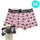 【パンツ3枚購入でメール便送料無料】ひつじのショーン ボクサーブリーフ フラワー M TH1195 羊 Shaun the Sheep 下着 キャラクター ギフト ユニセックス メンズ レディース ローライズ 綿混 綿 前閉じ 見せパン ゴムロゴ入り