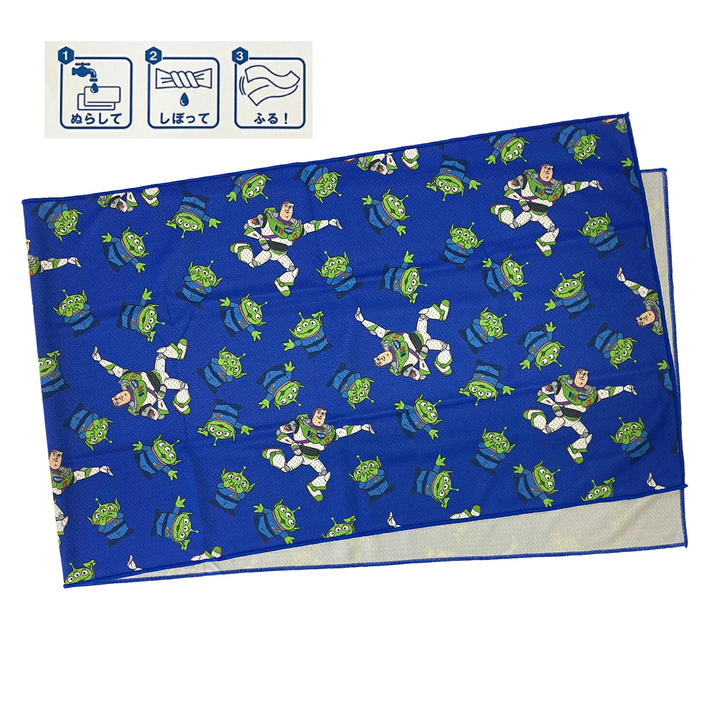 トイ・ストーリー 冷却クールタオル バズライトイヤー エイリアン 総柄ひんやりUVカット/夏/暑さ対策/..