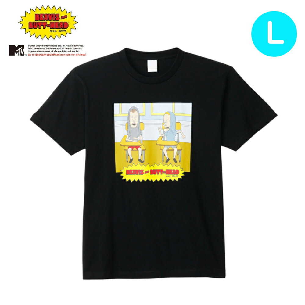 ビーバス・アンド・バットヘッド キャラクターグッズ “被る”Tシャツ Lサイズ|MTV公式 半袖 ユニセックス MT1019