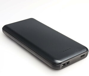 FSC モバイルバッテリー 大容量 10000mAh PSE認証 急速充電対応 10W リン酸鉄リチウム採用 Type-C入力/USB-A出力 約220g 厚さ16mm 軽量 薄型 コンパクト【 iPhone16/15/14/ SE3 / 13 / 12 / iPad/Android 等各種対応】 (ブラック) ポイント消化 送料無料