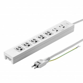 サンワサプライ 電源タップ 雷ガード 3P・7個口・5m TAP-F37-5KSR サンワサプライ 電源タップ 雷ガード 3P・7個口・5m TAP-F37-5KSR