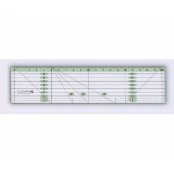 クロバー パッチワーク定規(カラーライン20cm) 57-925 クロバー パッチワーク定規(カラーライン20cm) 57-925