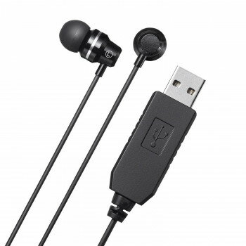 サンワサプライ USBイヤホンマイク MM-HSU21BK サンワサプライ USBイヤホンマイク MM-HSU21BK