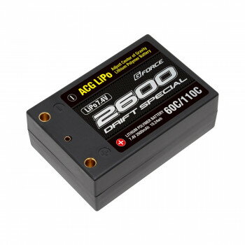 G-FORCE ジーフォース Drift Special ACG LiPo 7.4V 2600mAh 60C/110C Super Short Size GFG011のサムネイル