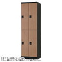 豊國工業 オール扉タイプハンガーパイプ式4人用2列2段 W525(内筒交換錠)RLK-TTPN4252-BMB(3)