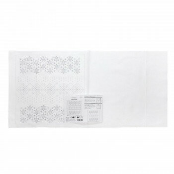 刺し子の花ふきん 布パック 白 La bouquetiere 第4弾 スノーフレーク 白 H-1115