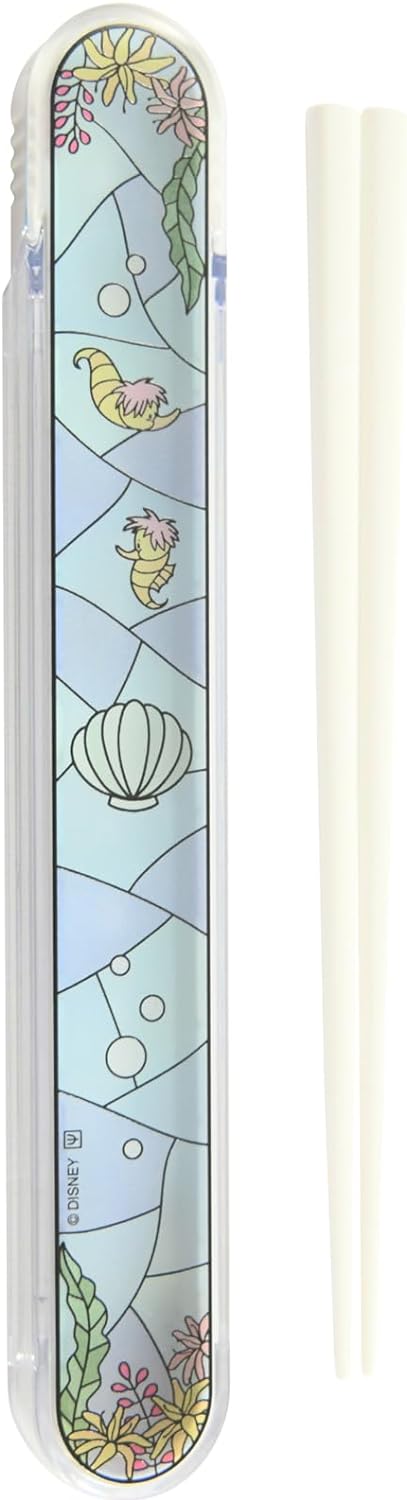 ヤクセル ディズニー 箸 箸箱セット リトルマーメイド 弁当用 18cm ステンドグラス風 日本製(キャラク..