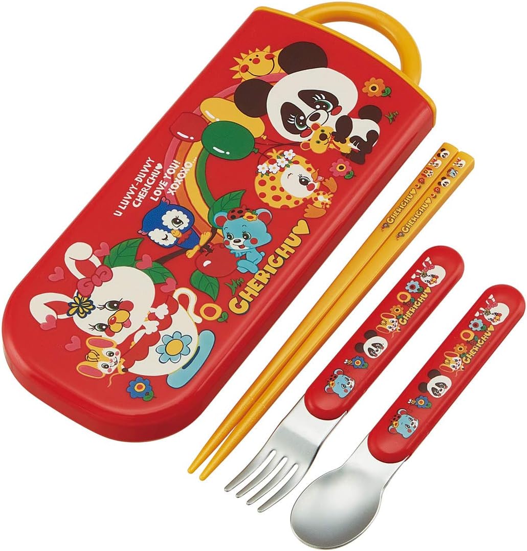 Fork - スケーター (skater) 子供用 トリオセット チェリッチュ 日本製 TCS1AM(キャラクター グッズ)