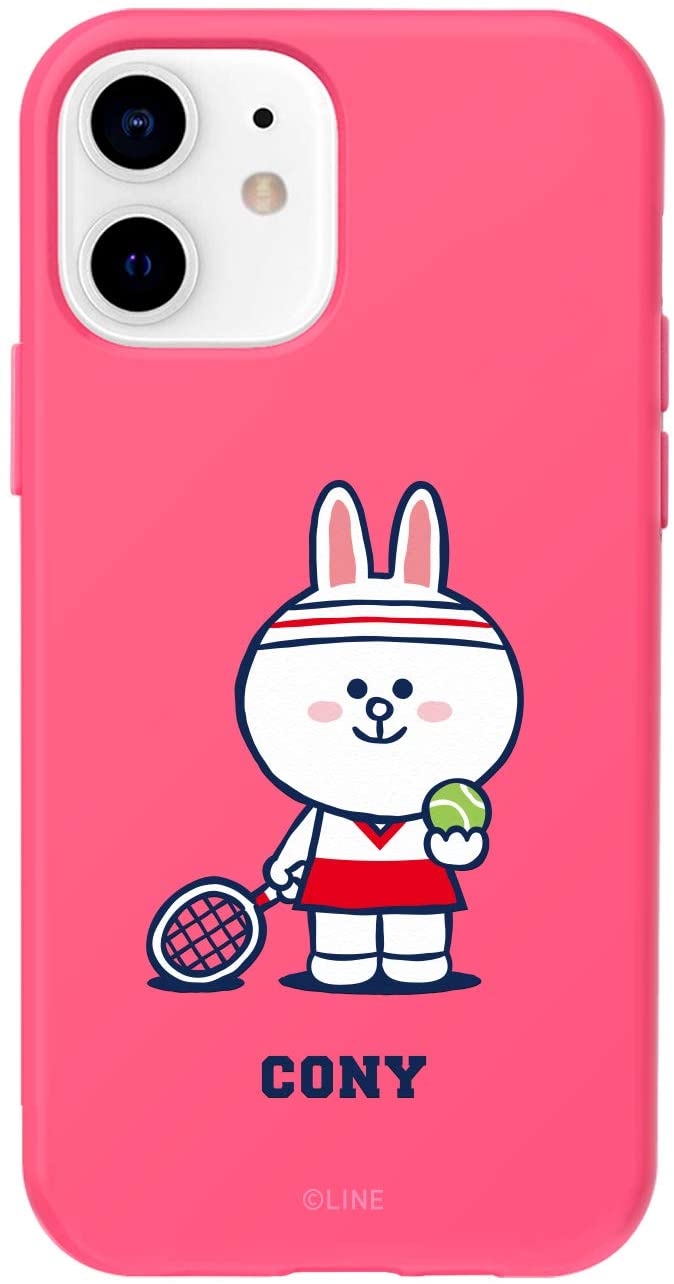 [LINE FRIENDS 公式ライセンス品] iPhone 12 mini ソフト ケース ライン フレンズ [ コニー マット仕上げ TPU アイフォン 12 ミニ カバー ] Brown's Sports Club CONY KCE-CSB041【国内正規品/(キャラクターグッズ)