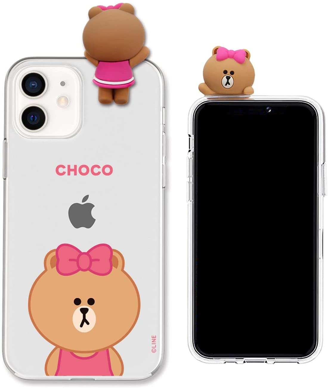 LINE FRIENDS iPhone 12 mini P[X [ CZXi CtY `R NA tBMAt ] BASIC CHOCO KCE-CSG366yKi/(LN^[ObY)