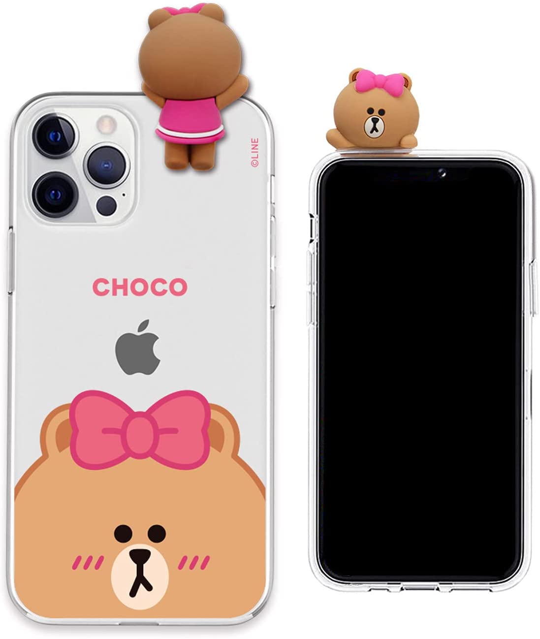 LINE FRIENDS iPhone 12 P[X iPhone 12 Pro P[X [ CZXi CtY `R NA tBMAt ] FACE CHOCO KCE-CSG368yKi/(LN^[ObY)