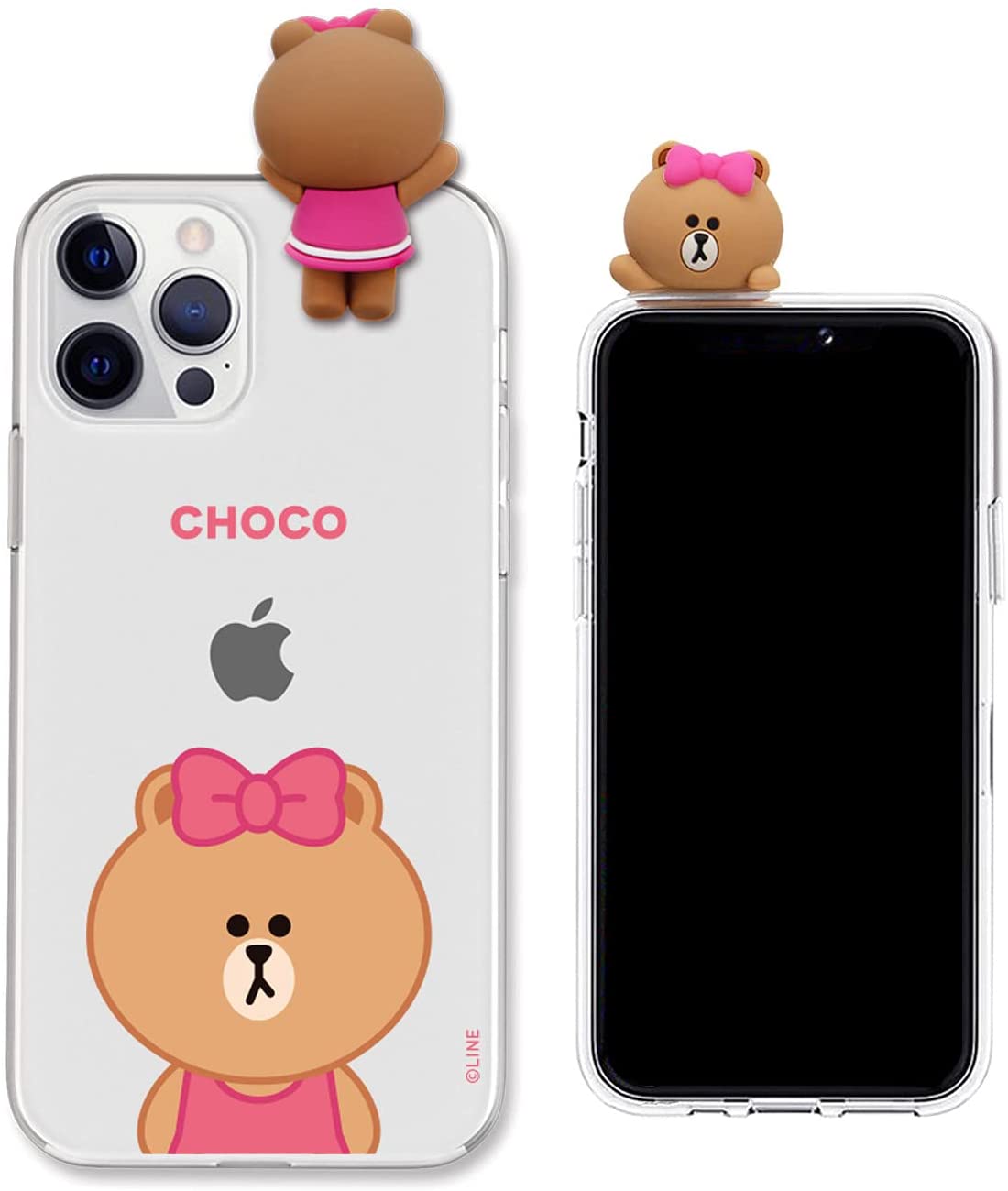 Rakuten - LINE FRIENDS iPhone 12 ケース iPhone 12 Pro ケース [ 公式ライセンス品 ラインフレンズ チョコ クリア フィギュア付き ] BASIC CHOCO KCE-CSG370【国内正規品/(キャラクターグッズ)