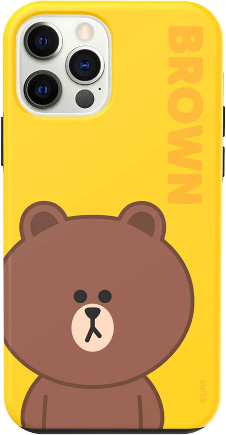 [LINE FRIENDS CZXi] iPhone 12 Pro Max P[X C tY [ uE d\ nCubh ϏՌ ACtH 12 v }bNX Jo[ ] DUAL GUARD BASIC BROWN KCE-CSB085(CG[)yKiz(LN^[ObY)