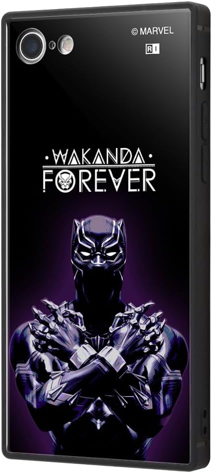Rakuten - イングレム iPhone SE3 / SE2 / 8 / 7 ケース マーベル ハイブリッドケース スマホ スマホケース KAKU 耐衝撃 四角 MARVEL ブラックパンサー(キャラクターグッズ)