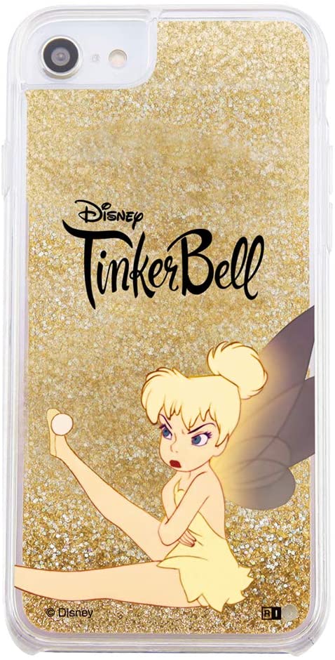 Rakuten - イングレム iPhone 8/7 / 6s / 6 ケース カバー 『ディズニーキャラクター』ラメグリ ラメが流れる 動く [ キラキラ ラメ グリッター ] 耐衝撃 衝撃吸収 [ PC TPU ソフト ハイブリッド ] かわいい おしゃれ『ティンカー・ベル/Sit』 IJ-DP76LG1G/TB001(キャラクターグッズ)