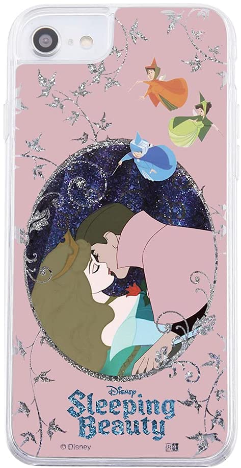 Rakuten - iPhone SE(第2世代)/8 / 7 / 6s / 6 / 『ディズニーキャラクター』/ラメ グリッターケース/オーロラ姫と王子(キャラクターグッズ)
