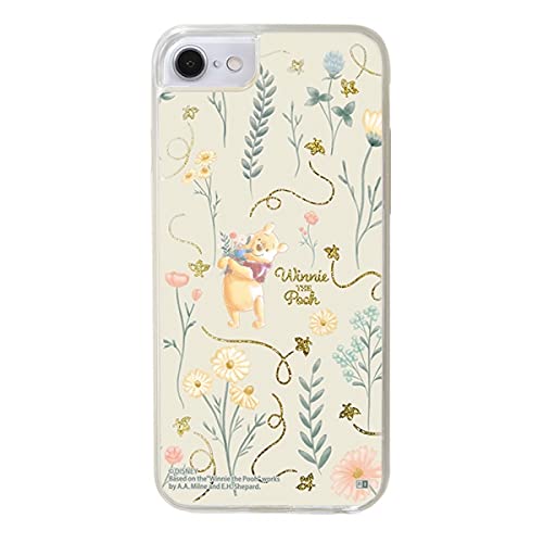 Rakuten - iPhone SE(第2世代)/8 / 7 / 6s / 6 / ディズニー プーさん/ラメ グリッターケース/フラワー(キャラクターグッズ)