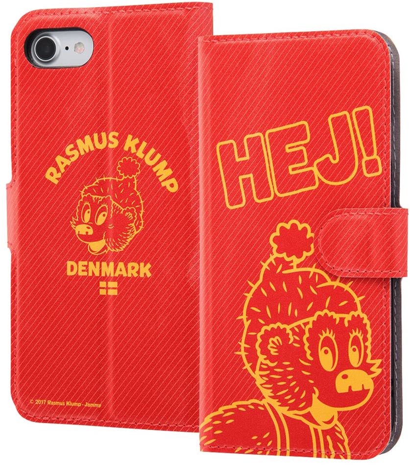 Rakuten - iPhone 8/7 RAsMUs KLUMP/手帳型/スマホケース マグネット/レッド HEJ!(キャラクター グッズ)