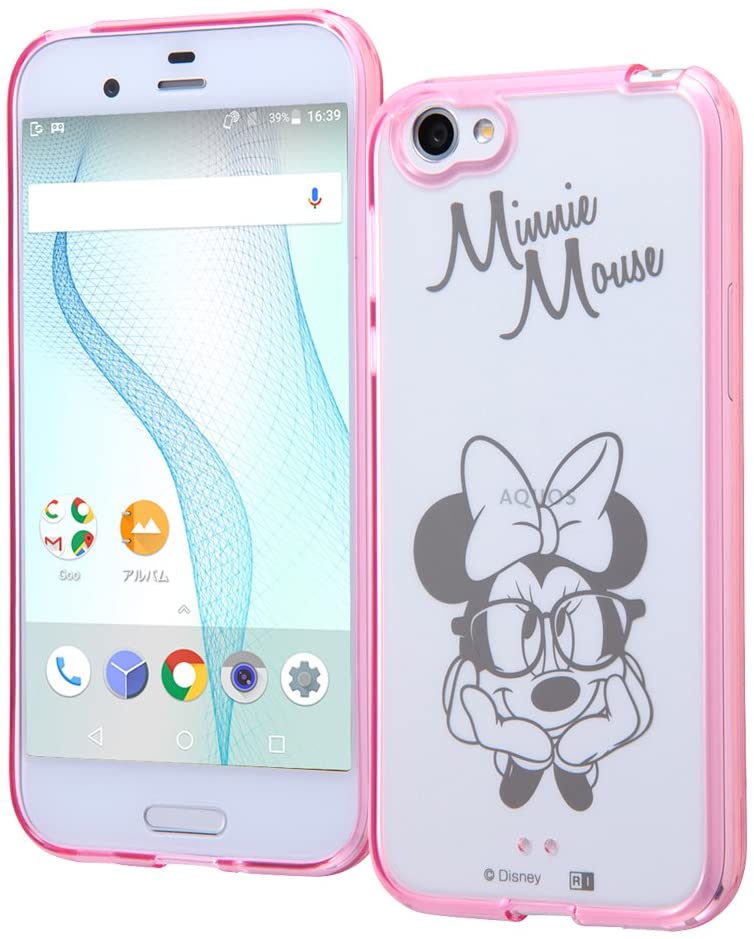 Rakuten - イングレム AQUOS R スマホケース ディズニー キャラクター/ハイブリッド/スマホケース/ミニー IN-DAQJ3U/MN(キャラクター グッズ)