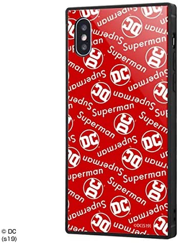 Rakuten - iPhoneXs/X/スーパーマン/耐衝撃ガラス スマホケース KAKU/DCロゴ×スーパーマンロゴ IQ-WP20K1B/sM002(キャラクター グッズ)