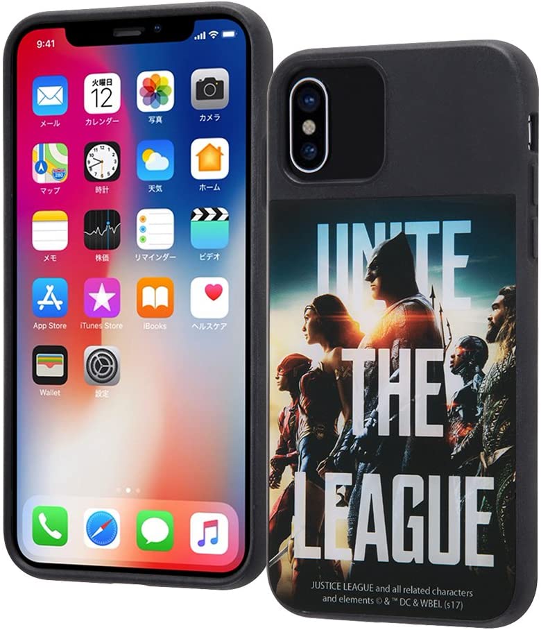 iPhoneX 저스티스 리그 내충격/스마트폰 케이스 캐틀/포스터 아트 B(캐릭터 상품)