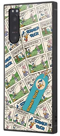 Rakuten - Xperia5II スマホケース ディズニー ハイブリッド 耐衝撃 [ ストラップ ホール 付き ] スクエア 軽量 ドナルドダック/comic(キャラクター グッズ)