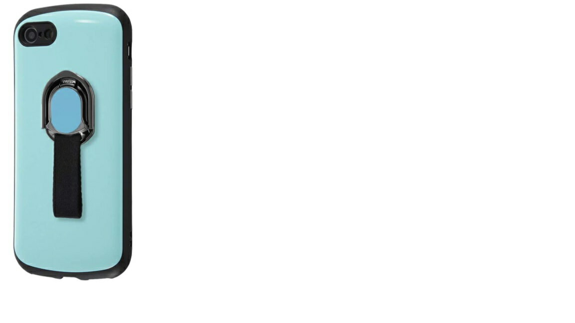Rakuten - レイ・アウト iPhone SE(第2世代)/8/7 耐衝撃 ProCa TailRing/ペールブルー ケース