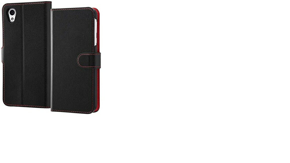 Rakuten - レイアウト AQUOS sense plus用手帳型ケース シンプル マグネット ブラック/レッド RT-AQSEPELC1/BR